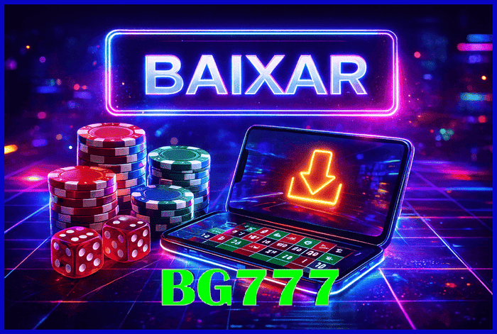 Banner destacando o app BG777 disponível para baixar grátis