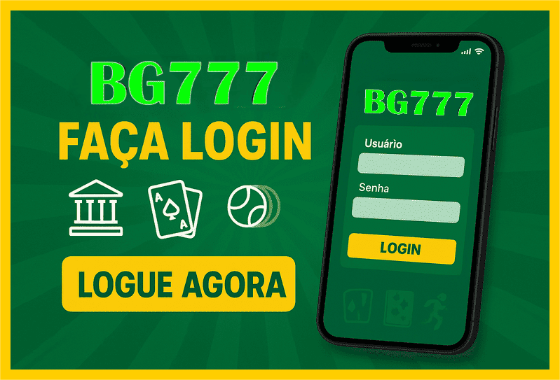 Imagem destacando login seguro na BG777 para novos usuários